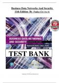 Business Data Networks and Security 11th Edition Panko Test Bank