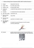 Electric Wiring Exam Questions With 100&percnt; Verified Answers 