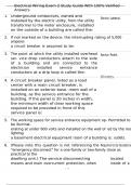 Electrical Wiring Exam 2 Study Guide With 100&percnt; Verified Answers 