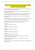 Electrical Wiring Exam Questions With Passed Solutions 2025