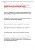 RNFA FINAL EXAM 1 ACTUAL QUESTIONS WITH VERIFIED UPDATED ANSWERS&sol;A&plus; GRADE