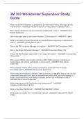 3M 303 Workcenter Supervisor Study Guide Questions With 100&percnt; Correct Solutions&period;