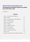 Instructor&rsquo;s Solution manual for  finite mathematics and its applications 13th edition Larry J Goldstein  David i schneider&comma; Martha J&period; Siegel All Chapters 1-12