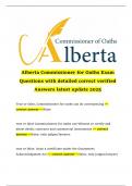 Alberta Commissioner for Oaths Exam Questions with detailed correct verified Answers latest update 2025