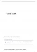 CERAP EXAM WITH 100&percnt; VERIFIED SOLUTIONS