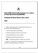 D026 NURS 5203 Quality Outcomes &lpar;PMHNP&rpar; FA Review 2025 &lpar;With Solns