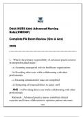 D025 NURS 5202 Adv Nursing Roles &lpar;PMHNP&rpar; FA Review 2025 &lpar;With Solns&rpar;&period;