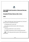 D025 NURS 5202 Adv Nursing Roles &lpar;NE&rpar; FA Review 2025 &lpar;With Solns&rpar;