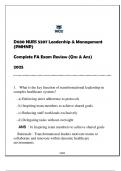 D030 NURS 5207 Leadership & Management &lpar;PMHNP&rpar; FA Review 2025 &lpar;With Solns&rpar;