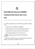 D029 NURS 5206 Informatics &lpar;PMHNP&rpar; FA Review 2025 &lpar;With Solns
