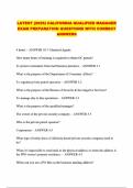 LATEST &lpar;2025&rpar; CALIFORNIA QUALIFIED MANAGER EXAM PREPARATION QUESTIONS WITH CORRECT ANSWERS