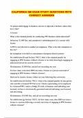 CALIFORNIA QM EXAM STUDY QUESTIONS WITH CORRECT ANSWERS