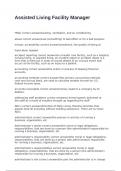 Assisted Living Facility Manager exam with 100&percnt; correct answers 2025