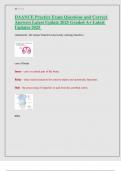DAANCE Practice Exam Questions and Correct Answers Latest Update 2025 Graded A&plus; Latest Updates