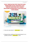 PICAT VERIFICATION TEST PRACTICE 2025&vert;  BRAND NEW ACTUAL EXAM WITH 100&percnt;  VERIFIED QUESTIONS AND CORRECT  SOLUTIONS&vert; GUARANTEED VALUE PACK&vert; ACE  YOUR GRADES&period;