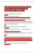 CLUB PILATES -CP- WRITTEN Test Questions and Answers Latest Versions 2025 GRADED A&plus;&period;