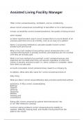 Assisted Living Facility Manager exam with 100&percnt; correct answers 2025