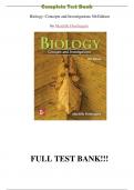 Test Bank - for Biology Concepts and Investigations 5th Edition by Mari&euml;lle Hoefnagels&comma; All Chapters covered&vert; Complete Guide A&plus;