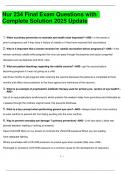 Nur 234 Final Exam Questions with Complete Solution 2025 Update