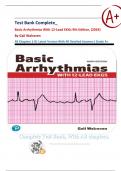 Test Bank Complete&lowbar; Basic Arrhythmias With 12-Lead EKGs 9th Edition&comma; &lpar;2024&rpar; By Gail Walraven&vert; All Chapters 1-8&vert; Latest Version With All Detailed Answers&vert; Grade A&plus;