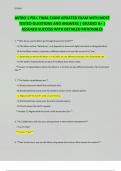 ASTRO 1 PSU- FINAL EXAM UPDATED EXAM WITH MOST TESTED QUESTIONS AND ANSWERS &vert; GRADED A&plus; &vert; ASSURED SUCCESS WITH DETAILED RATIONALES