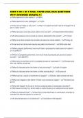 FDNY P-99 C OF F FINAL PAPER 2025&sol;2026 QUESTIONS WITH ANSWERS GRADED A&plus;