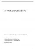 PSI REAL ESTATE SALESPERSON PRACTICE EXAM