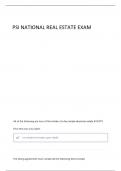 PSI NATIONAL REAL ESTATE QUESTIONS AND ANSWERS LATEST UPDATE 2025 GRADED A&plus; 100&percnt; GUARANTEED PASS&excl;&excl;