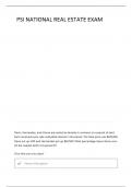 PSI NATIONAL EXAM ACTUAL QUESTIONS AND CORRECTLY WELL DEFINED ANSWERS 