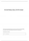 PSI NATIONAL REAL ESTATE SALESPERSON PRACTICE EXAM STUDY GUIDE COMPLETE QUESTIONS AND CORRECT DETAILED ANSWERS