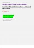 Instructor&rsquo;s Manual to Accompany    Organizational Behavior 10th Edition by Steven L&period; McShane and Mary Von Glinow All Chapters 1-15