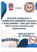 DVA3706 Assignment 2 &lpar;COMPLETE ANSWERS&rpar; Semester 1 2025 &lpar;888968&rpar; - DUE April 2025