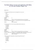 Test Bank Biology Concepts and Applications&comma; 9th Edition Cecie Starr COMPLETE&comma;ALL CHAPTERS COVERED