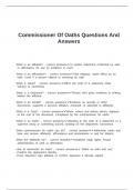 Commissioner of oaths questioins and answers