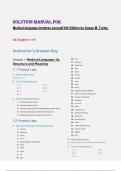 Solution manual for  Medical language immerse yourself 6th Edition by Susan M&period; Turley All Chapters 1-19