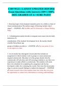 C105 WGU&colon; LATEST UPDATED 2025&sol;2026 Exam Questions with Answers &lpar;105&plus;&rpar; 100&percnt; 2025&period; GRADED AT A&plus; SURE PASS&excl;&excl; 