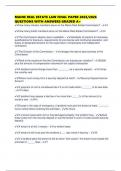 MAINE REAL ESTATE LAW FINAL PAPER 2025&sol;2026 QUESTIONS WITH ANSWERS GRADED A&plus;
