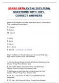 USABO OPEN EXAM &lpar;2025-2026&rpar;  QUESTIONS WITH 100&percnt;  CORRECT ANSWERS