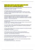 MAINE REAL ESTATE LAW STUDY GUIDE 2025&sol;2026 QUESTIONS WITH ANSWERS GRADED A&plus;