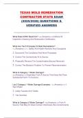 TEXAS MOLD REMEDIATION  CONTRACTOR STATE EXAM  &lpar;2025&sol;2026&rpar; QUESTIONS &  VERIFIED ANSWERS 