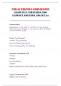 PUBLIX PRODUCE MANAGEMENT  EXAM 2025 QUESTIONS AND  CORRECT ANSWERS GRADED A&plus;