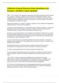 California Funeral Directors Exam Questions and Answers &vert; Verified &vert; Latest Updated