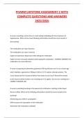 PHARM CAPSTONE ASSESSMENT 2 WITH  COMPLETE QUESTIONS AND ANSWERS  2025&sol;2026