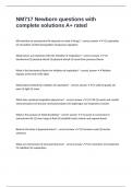 NM717 Newborn questions with complete solutions A&plus; rated