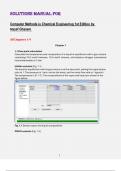 Solutions Manual for  Computer Methods in Chemical Engineering 1st Edition by  Nayef Ghasem All Chapters 1-9