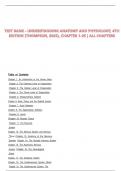 TEST BANK - UNDERSTANDING ANATOMY AND PHYSIOLOGY&comma; 4TH EDITION &lpar;THOMPSON&comma; 2025&rpar;&comma; CHAPTER 1-25 &vert; ALL CHAPTERS      Table cof cContents Chapter c1&period; cAn cIntroduction cto cthe cHuman cBody cChapter c2&period; cThe cChemical cLevel cof cOrganization cChapter c3&period; cThe