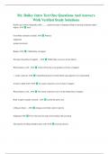 Mr&period; Bailey Intro Test One Questions And Answers With Verified Study Solutions