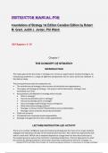 Instructor Manual For  Foundations of Strategy 1st Edition Canadian Edition by Robert M&period; Grant&comma; Judith J&period; Jordan&comma; Phil Walsh  All Chapters 1-10