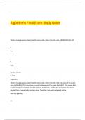 Algorithms Final Exam Study Guide