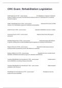 CRC Exam&colon; Rehabilitation Legislation Questions And Verified Answers Guaranteed Pass&period;